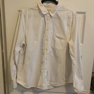 J. Crew Factory White  Oxford Shirt, Boyfit, Size XL